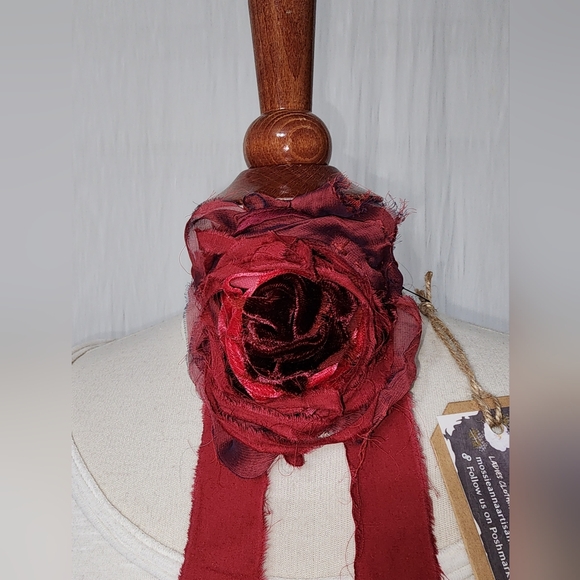 MOSSIE ANNA ARTISAN DESIGN Accessories - JABOT💕MULBERRY JAM💕 OOAK MOSSIE ANNA ARTISAN DESIGN